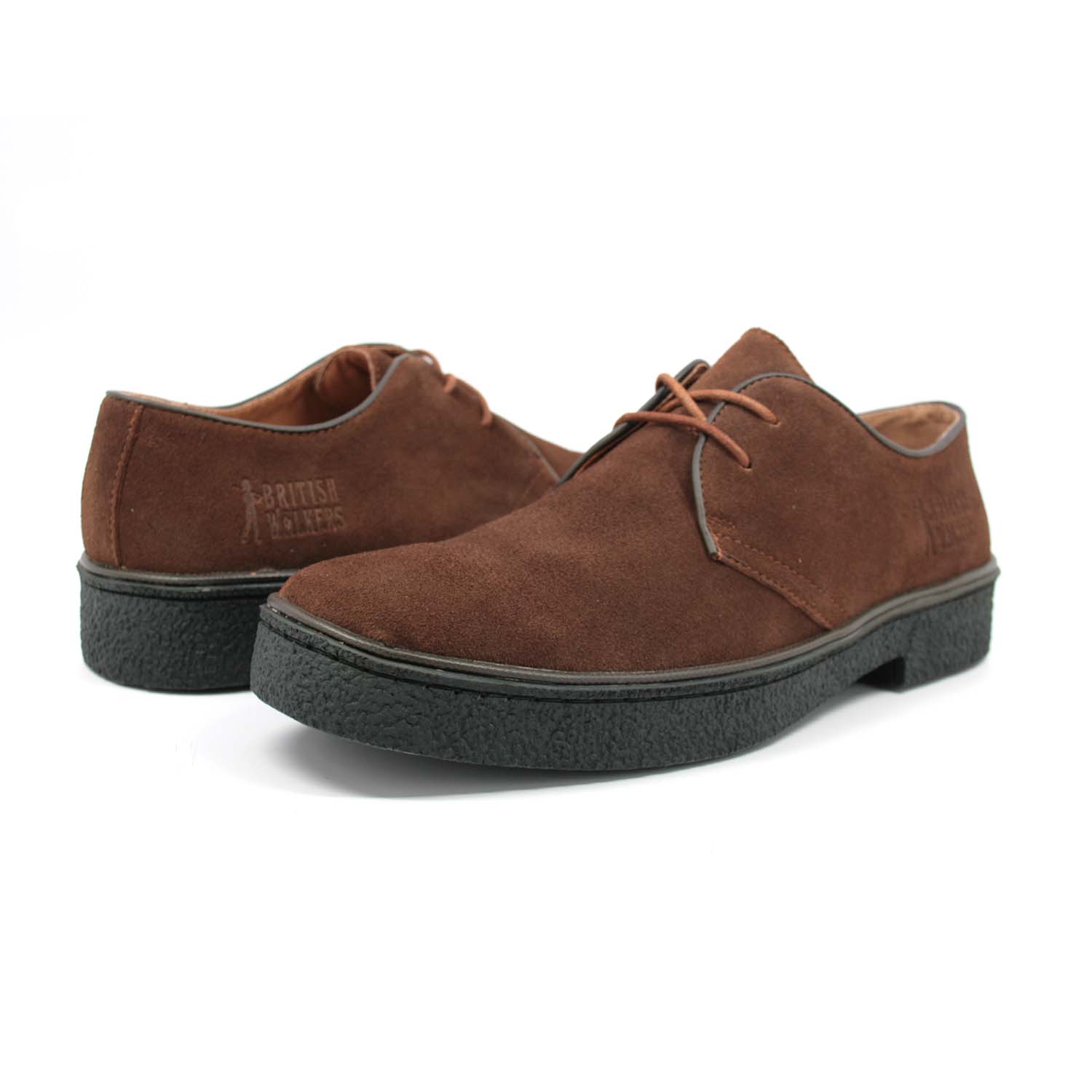 British Walkers Men's Playboy Low Cut Brown Suede